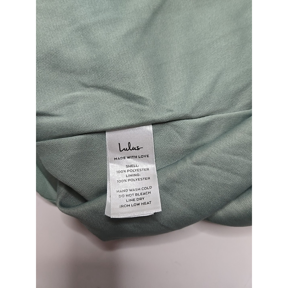 Lulus Jelena XS Pleated Bodice Maxi Dress Sage A Line Wedding Guest Formal - Picture 6 of 10